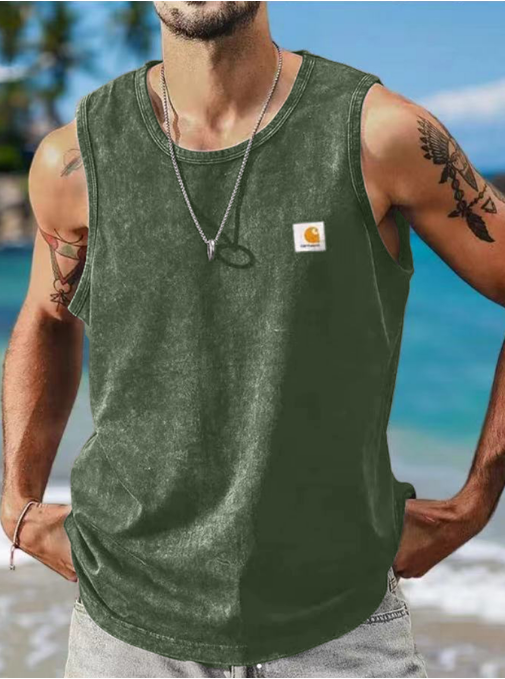 Men's Vintage Distressed Casual Sleeveless Vest Tank Top