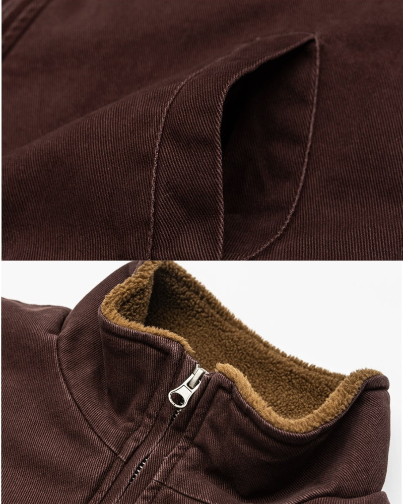 Sherpa‑Lined Bomber Jacket