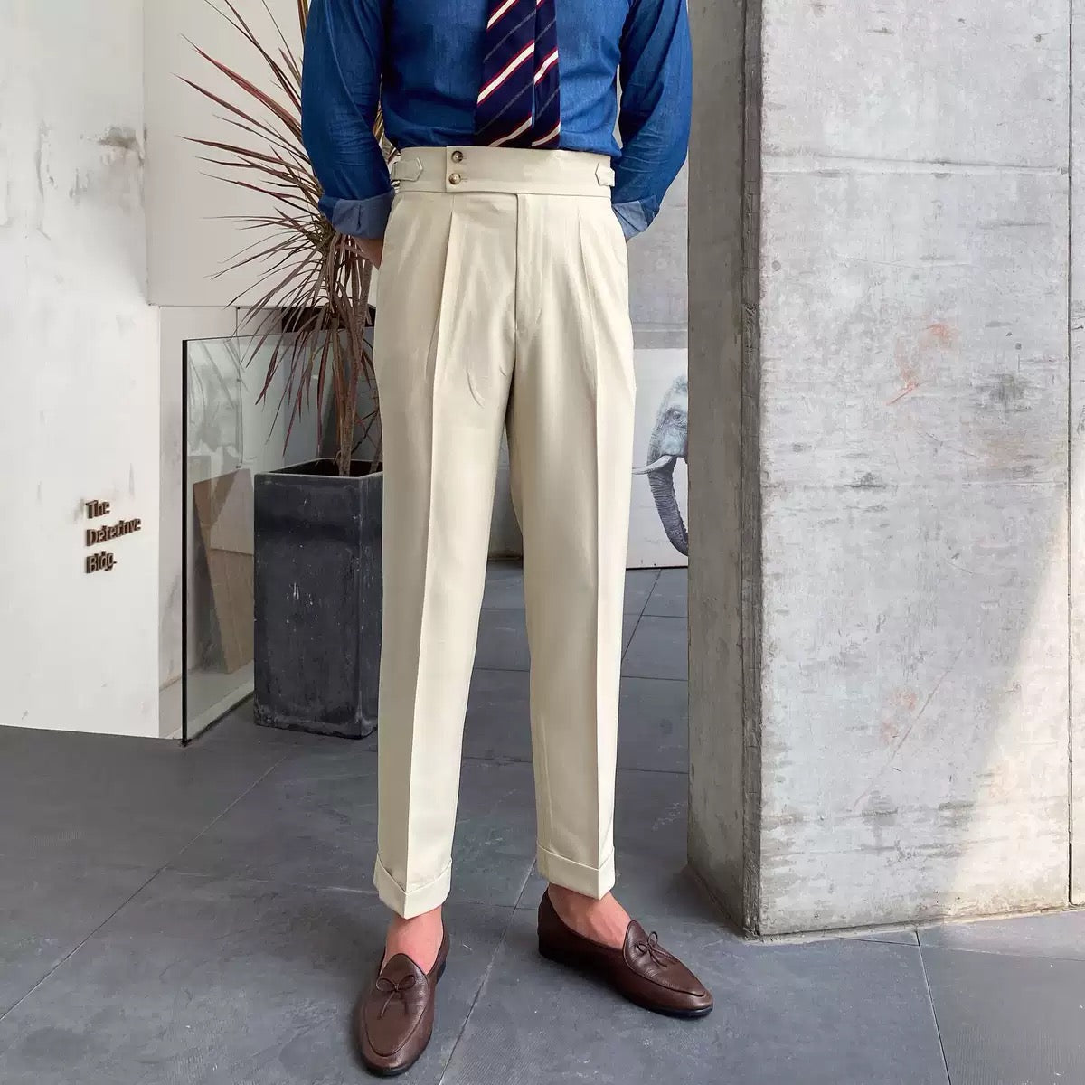 2026 High-Waisted Straight-Leg Casual Trousers