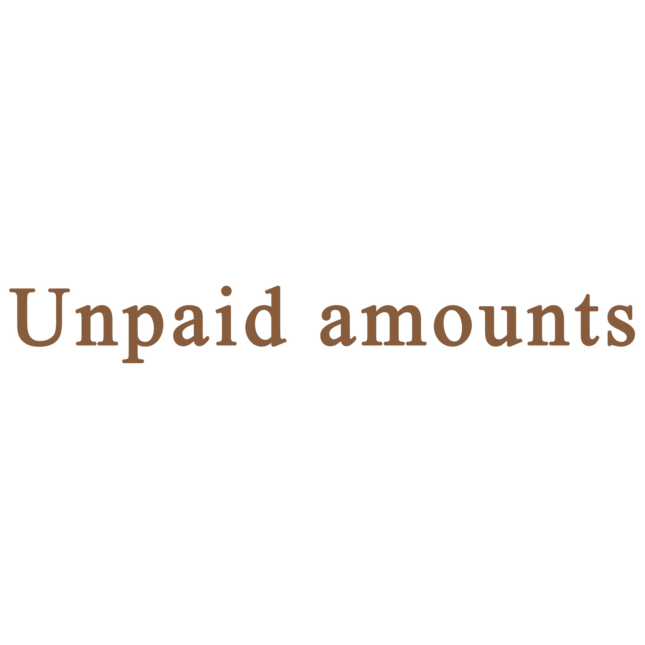 Unpaid amount