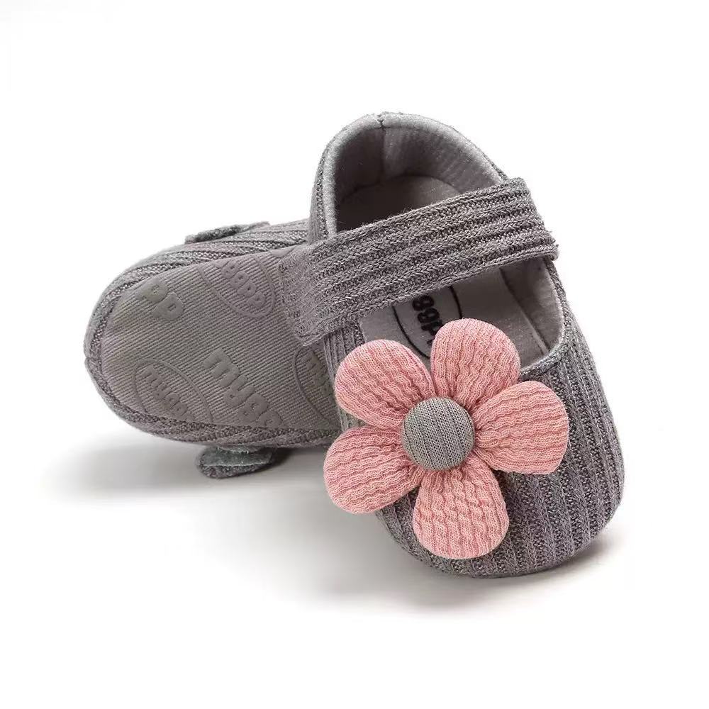 Hand-knitted soft-soled baby and toddler shoes