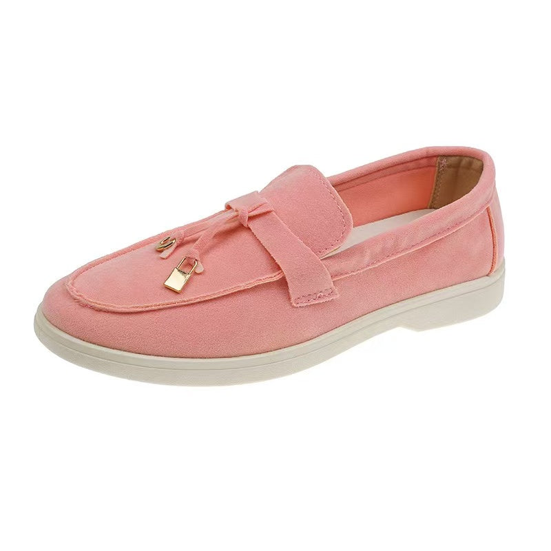 Old Money Suede Lady Loafers