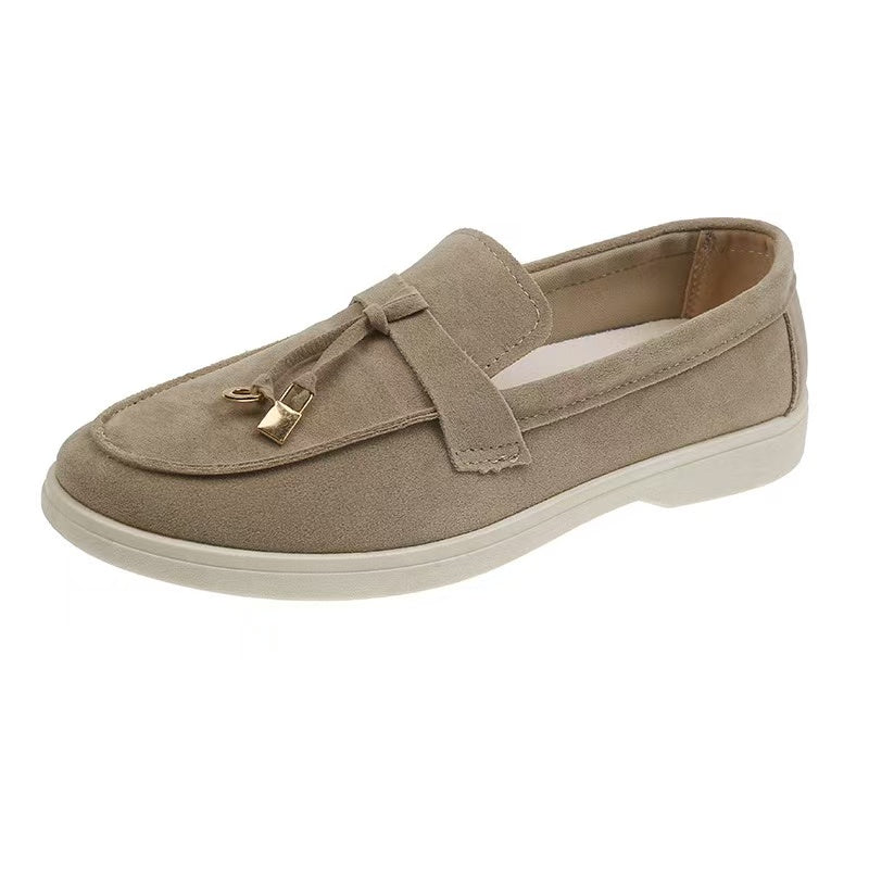 Old Money Suede Lady Loafers