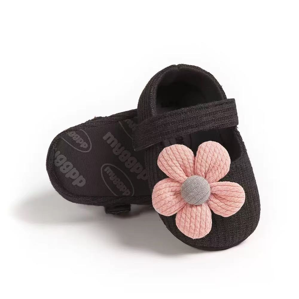 Hand-knitted soft-soled baby and toddler shoes