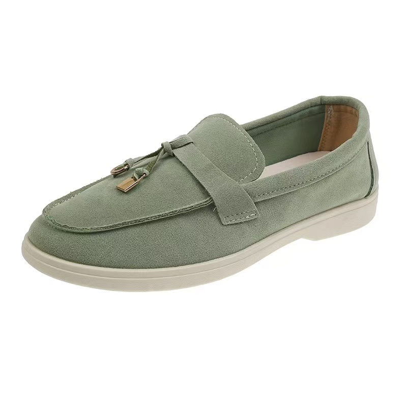 Old Money Suede Lady Loafers
