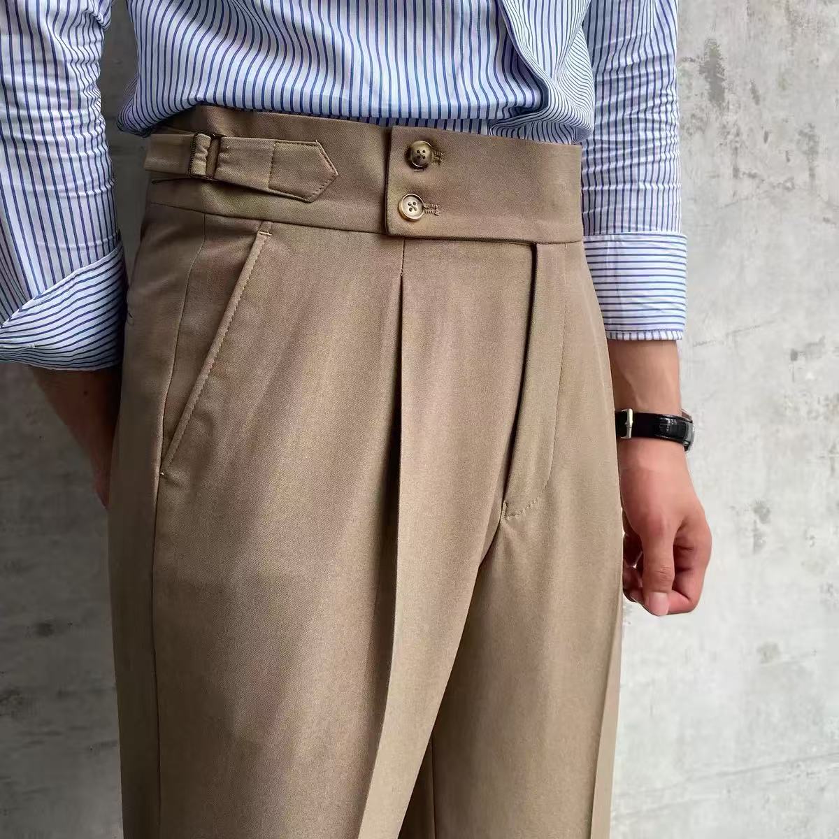 2026 High-Waisted Straight-Leg Casual Trousers