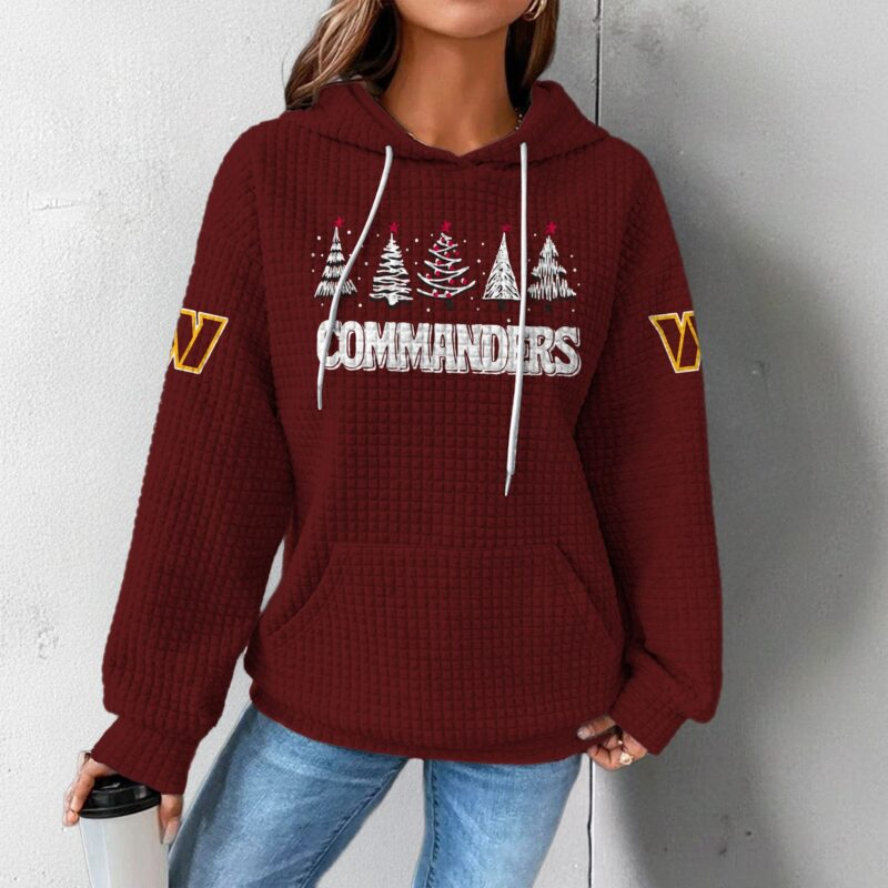Washington Commanders | Premium NFL Christmas Waffle Hoodie HY