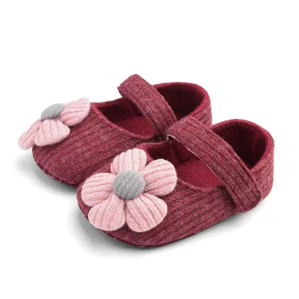 Hand-knitted soft-soled baby and toddler shoes