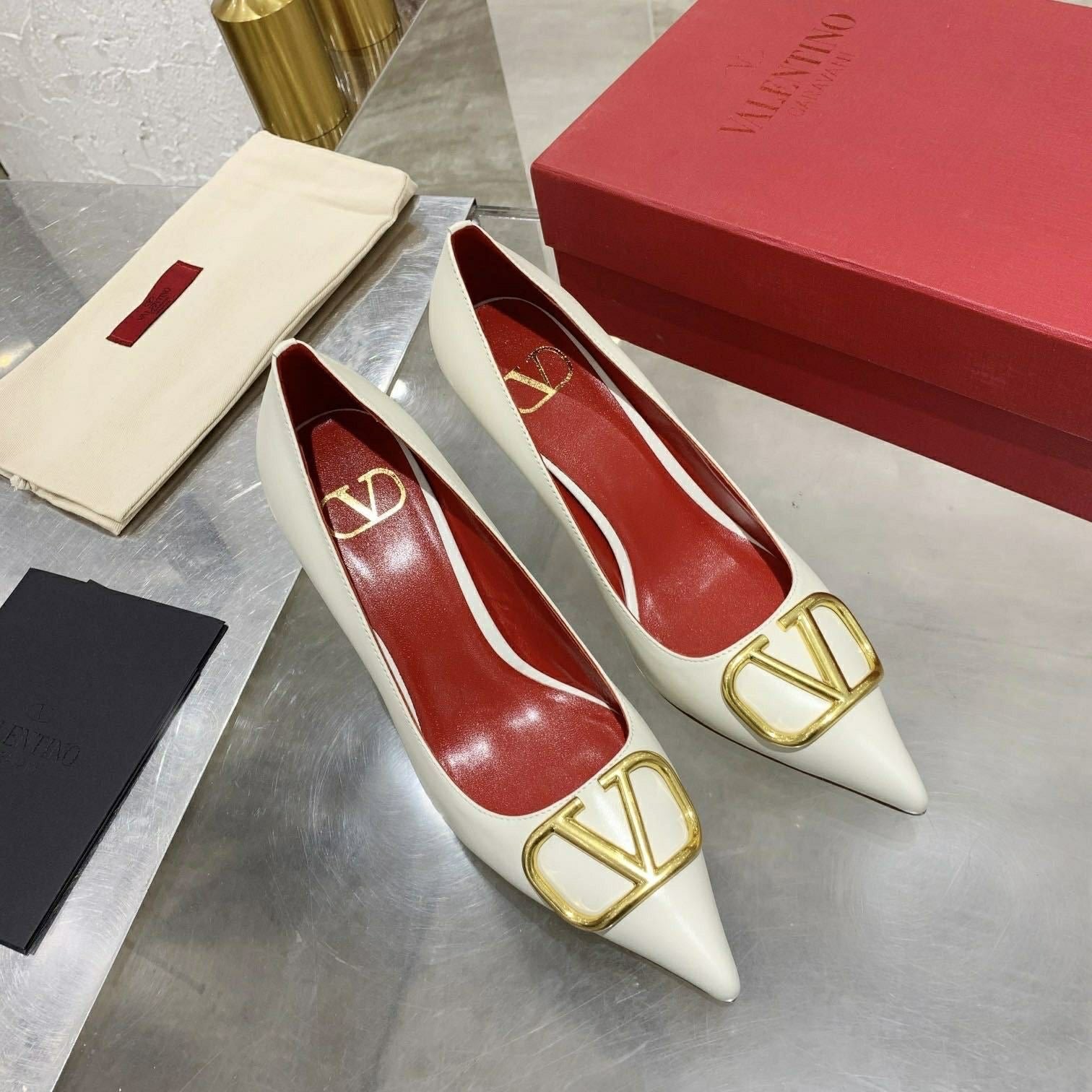 Valentino* leather high-heeled shoes 1:1 VIP