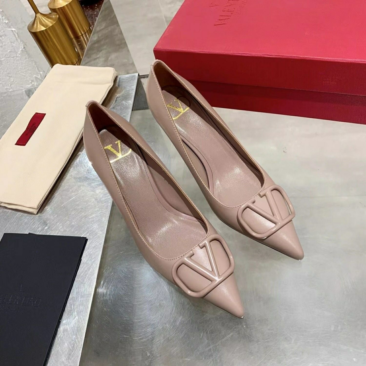 Valentino* leather high-heeled shoes 1:1 VIP