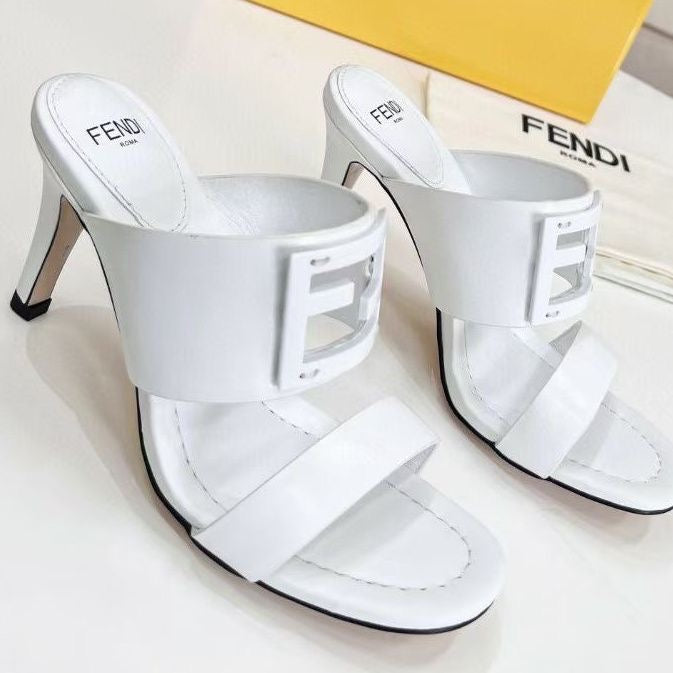 FD Summer Fashion Leather High Heeled Sandals