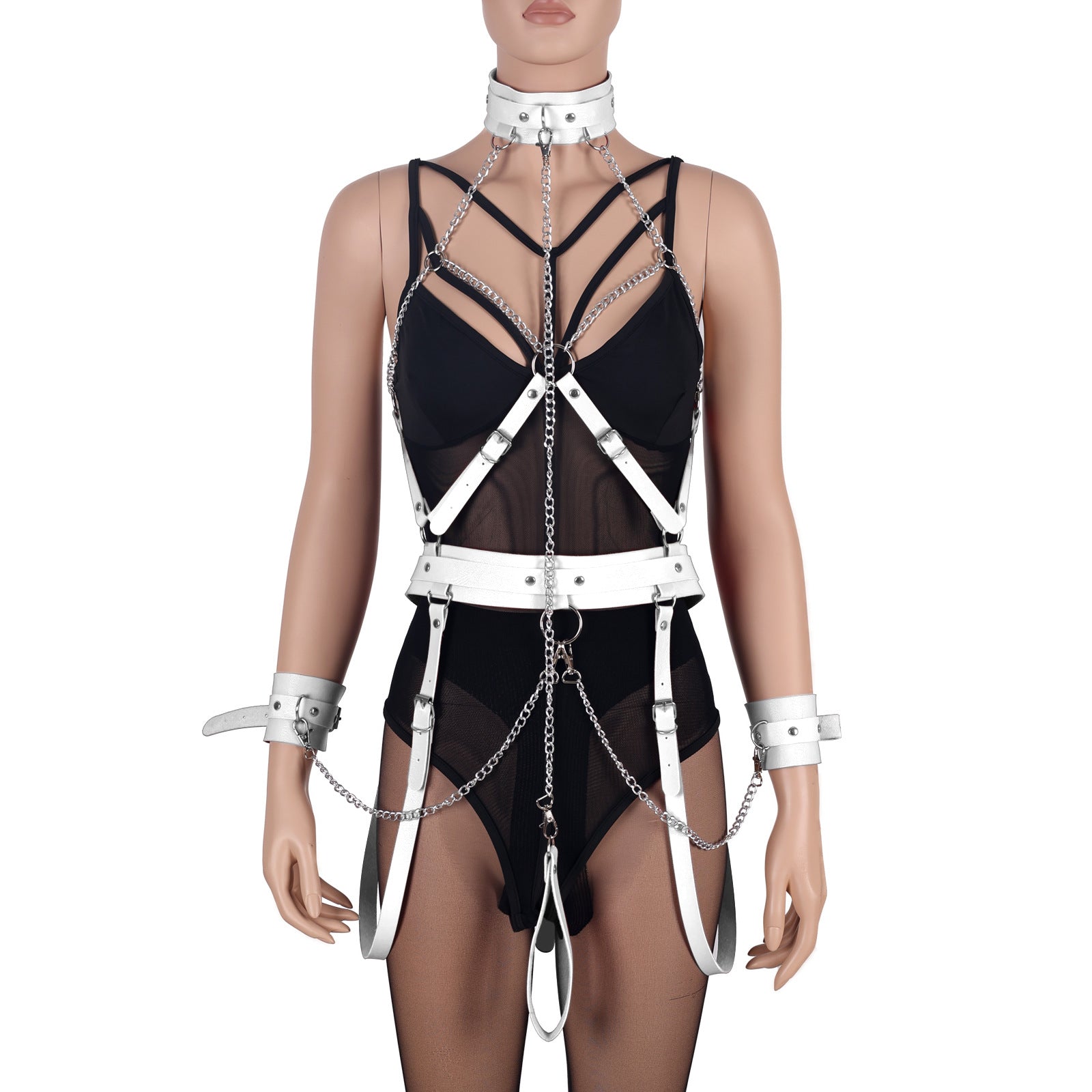 Chained tight bondage garments