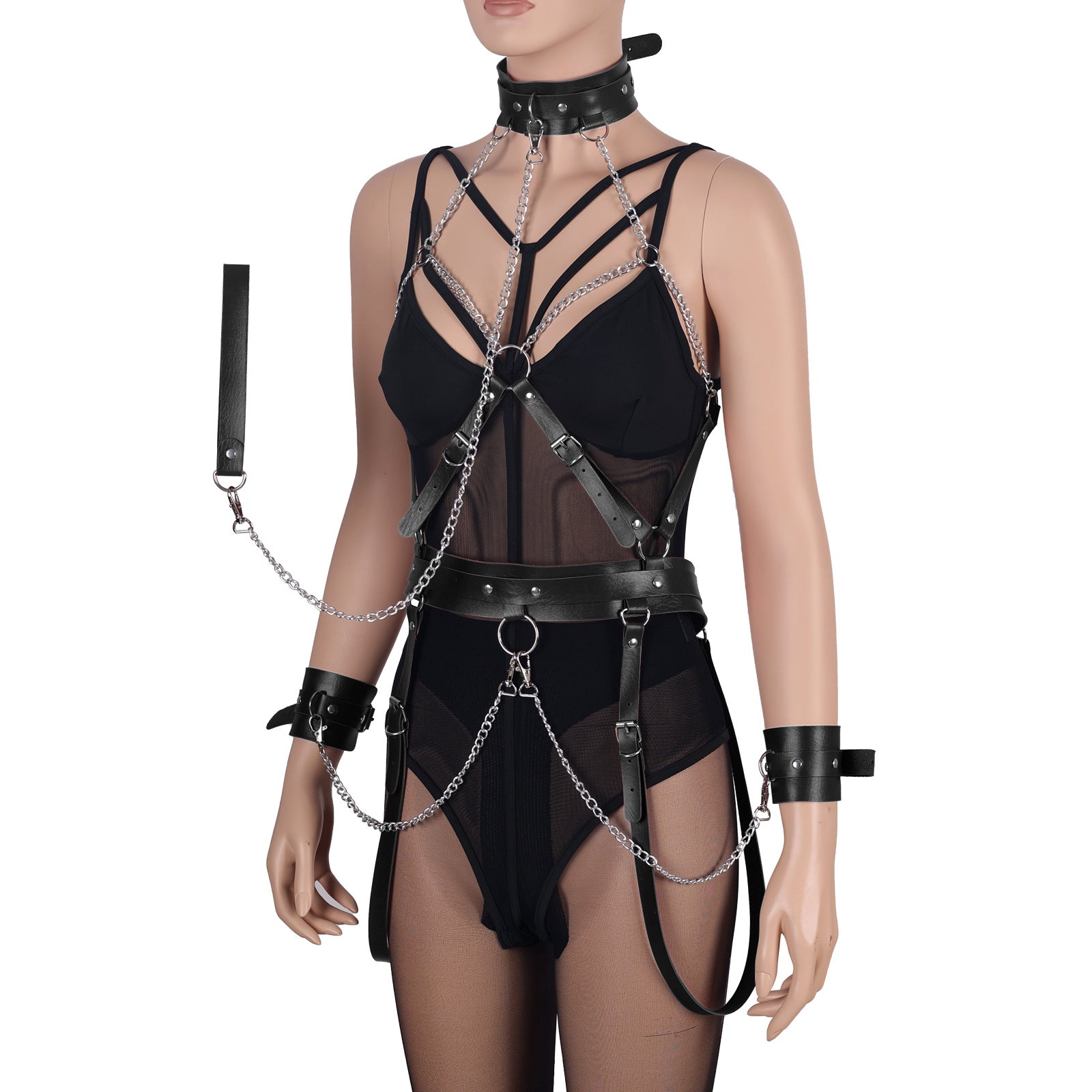 Chained tight bondage garments
