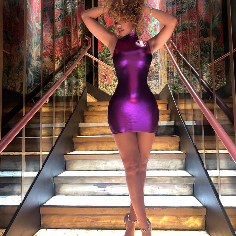 Sleeveless Waisted Hip Dress