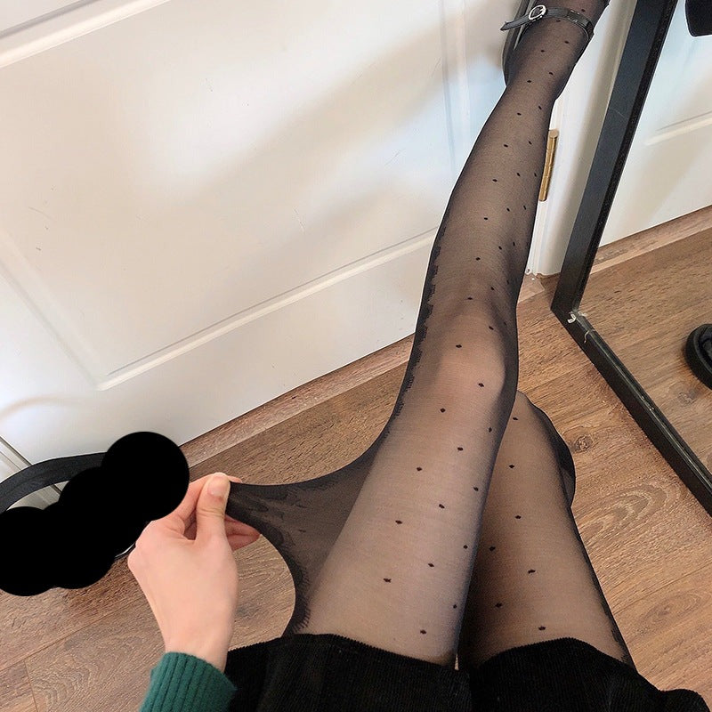 Anti-crochet jacquard bottoming stockings