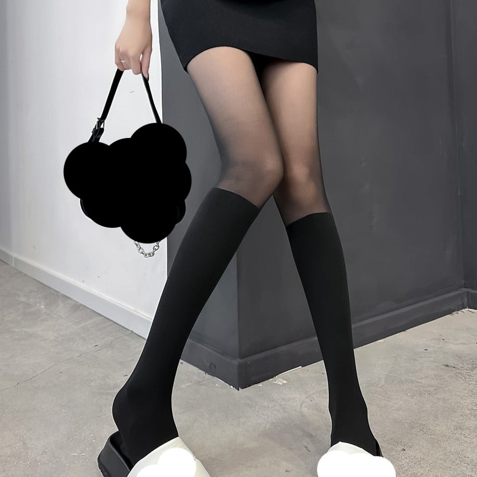 Ultra-thin pantyhose black silk