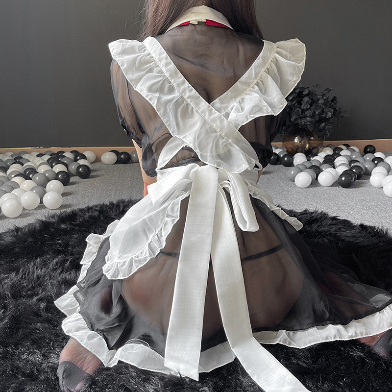 Tie Apron Chiffon Dress