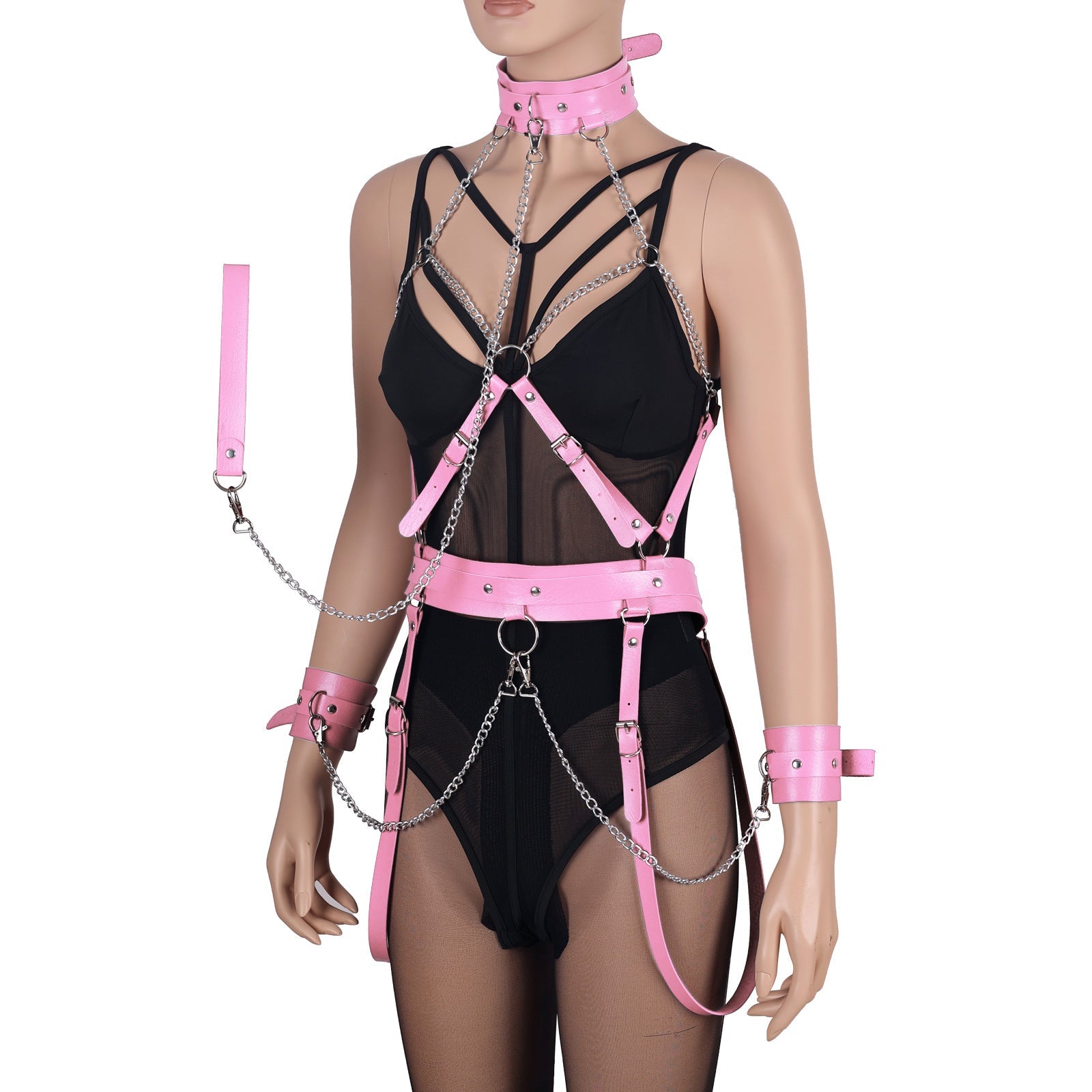Chained tight bondage garments