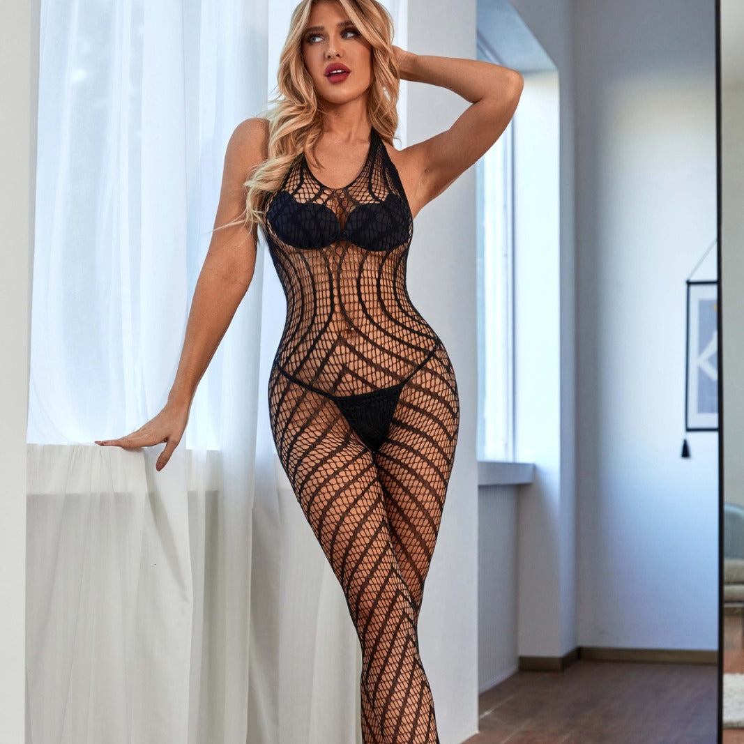 Bodysuit Backless Open Mesh