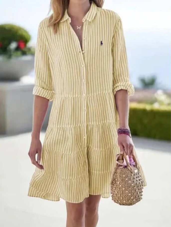 Women's striped shirt dress