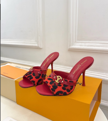 LOU* 25SS horsehair high heel slippers VIP