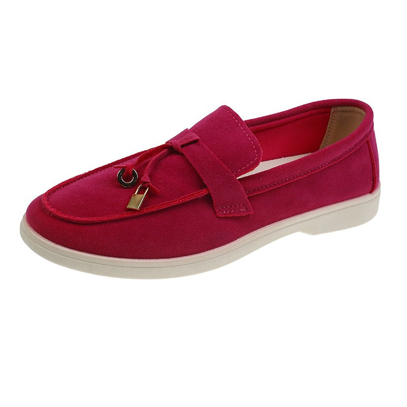 Old Money Suede Lady Loafers