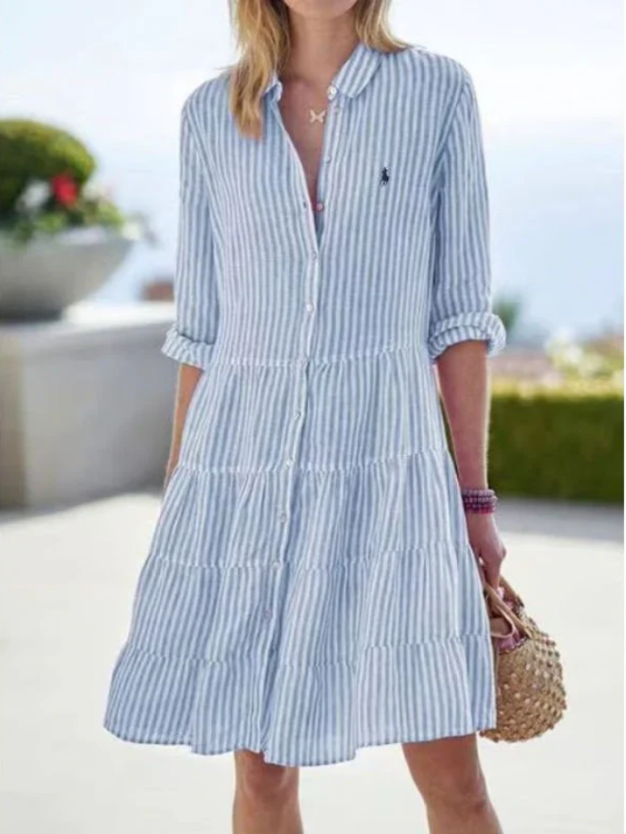 Women's striped shirt dress