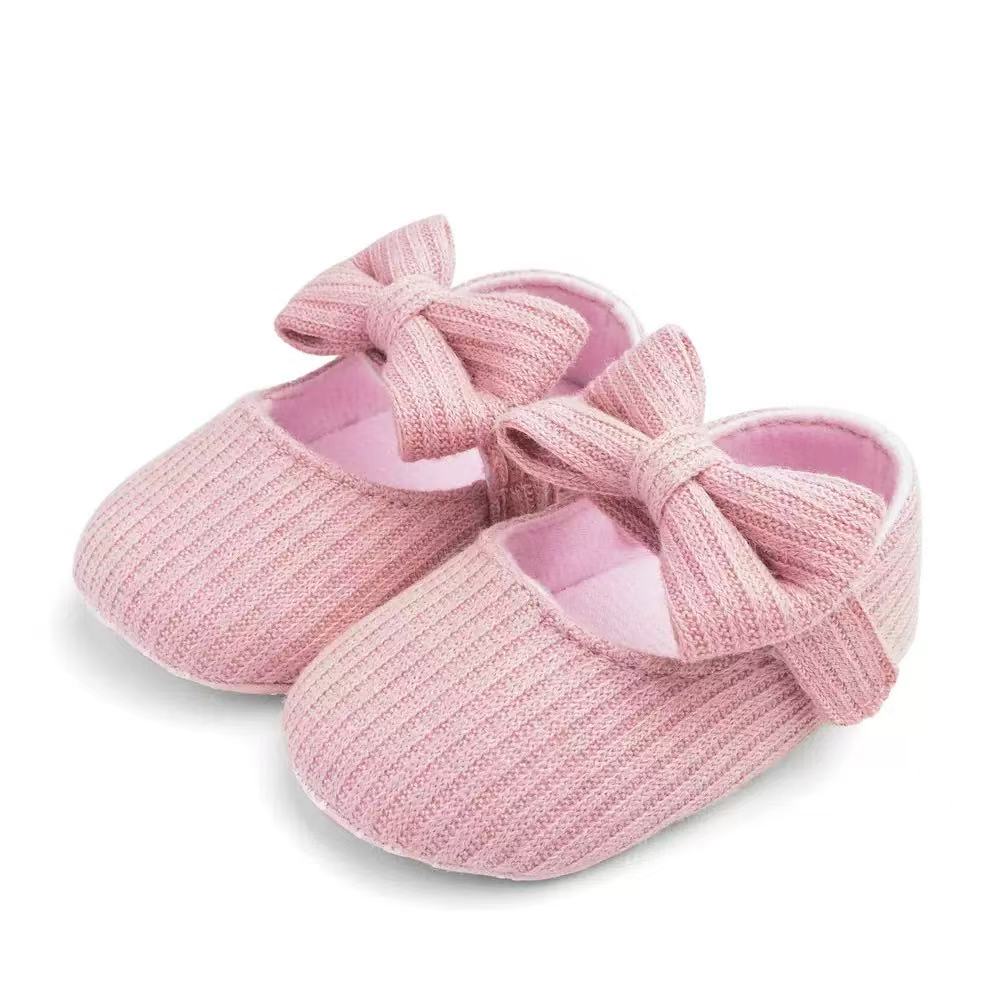 Hand-knitted soft-soled baby and toddler shoes