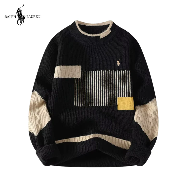 Men's Color-Block Knit Sweater