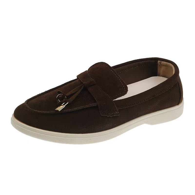 Old Money Suede Lady Loafers