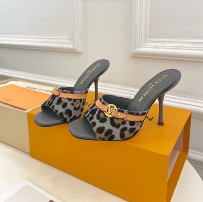 LOU* 25SS horsehair high heel slippers VIP