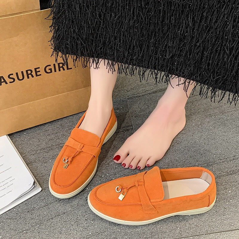Old Money Suede Lady Loafers