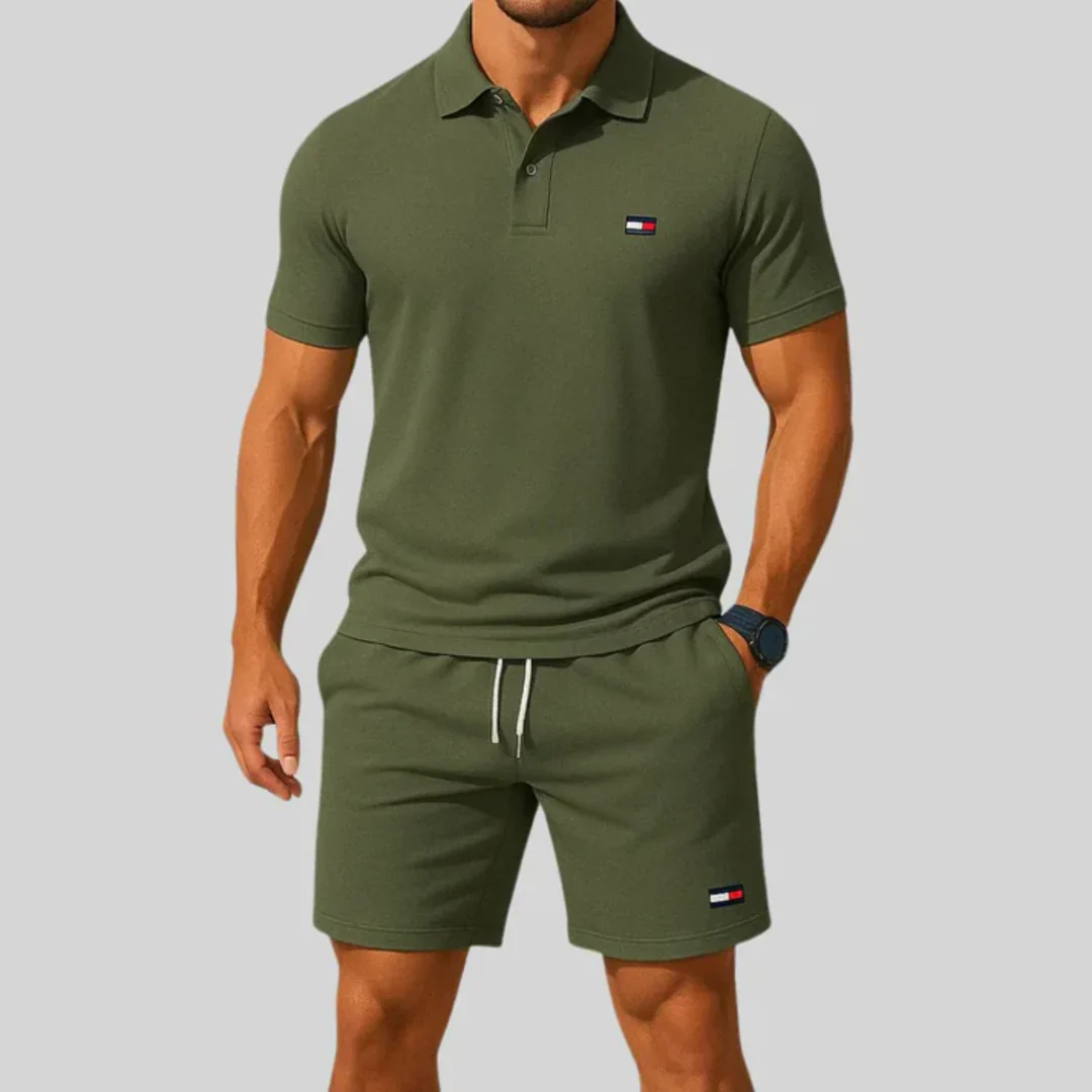TM Men’s Casual Polo & Shorts Set