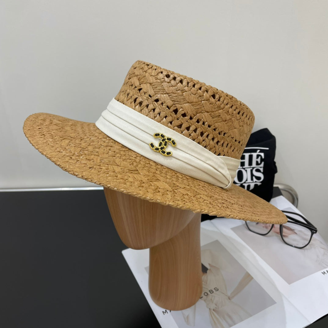 24 New CH Spring and Summer New Vacation Paper Bana Hat Sun Hat