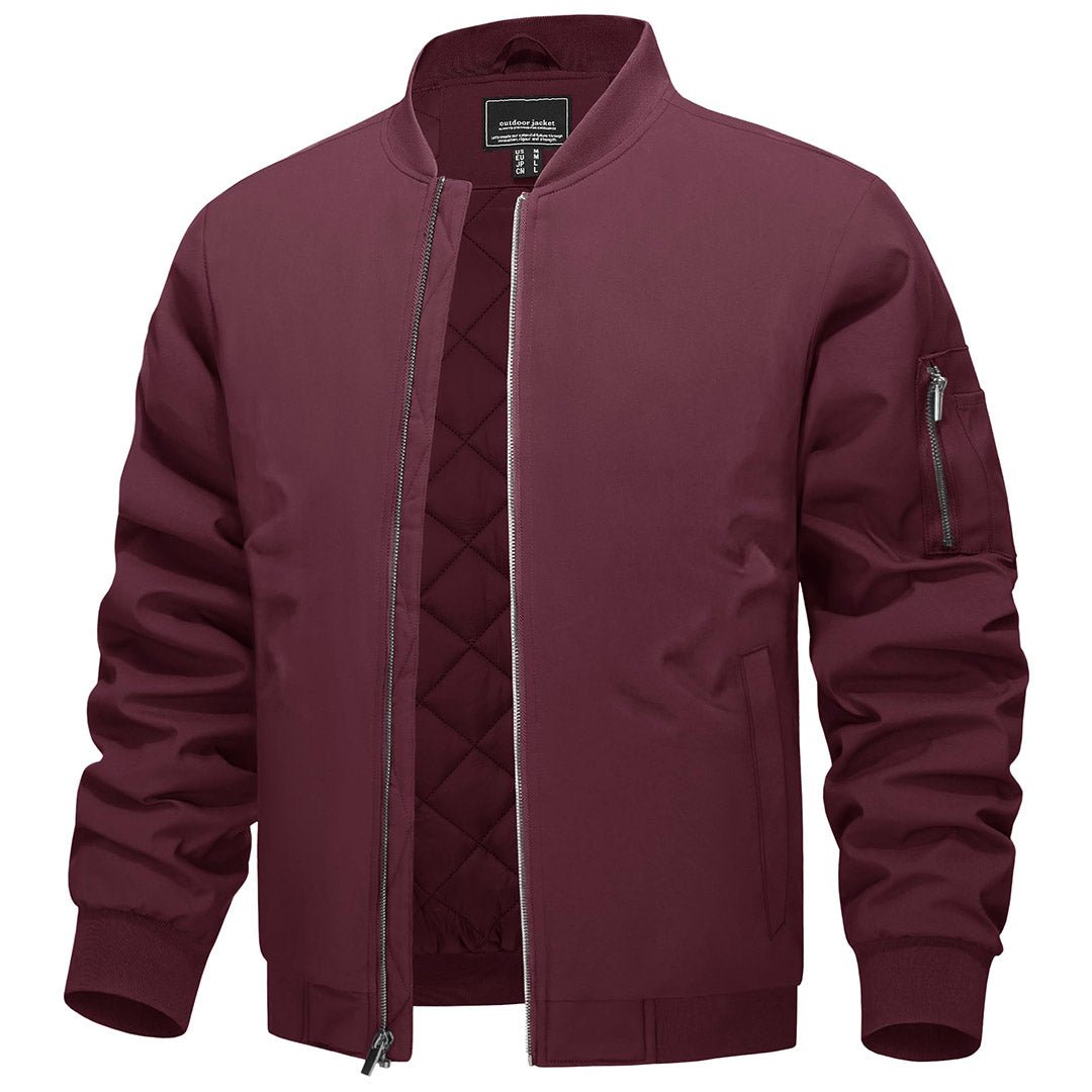 Men's Thermal Quilted Water Resistant Bomber Jacket