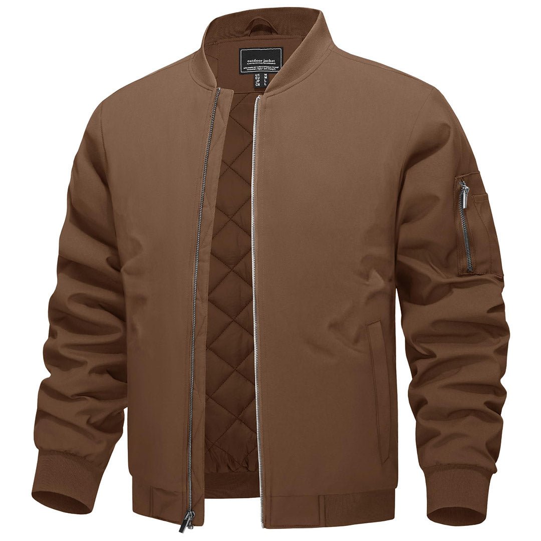 Men's Thermal Quilted Water Resistant Bomber Jacket