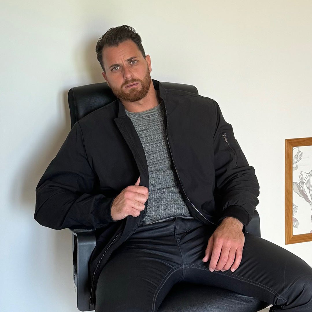 Men's Thermal Quilted Water Resistant Bomber Jacket