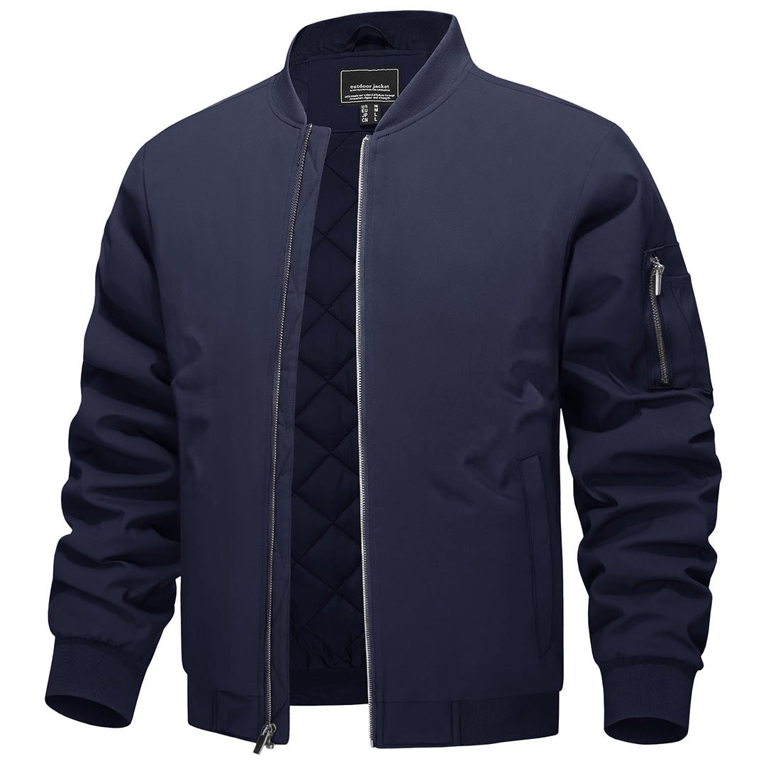 Men's Thermal Quilted Water Resistant Bomber Jacket