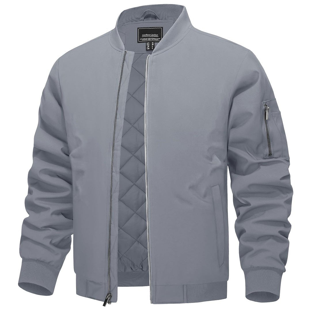 Men's Thermal Quilted Water Resistant Bomber Jacket