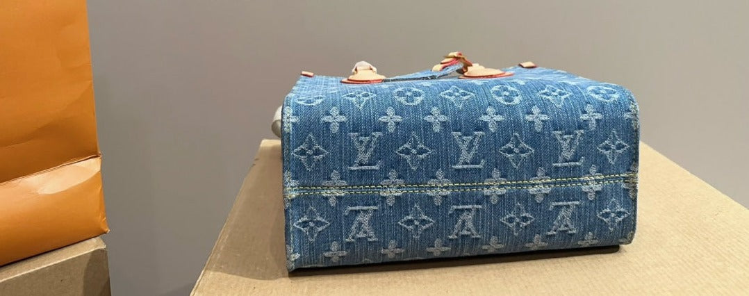 L new denim tote bag