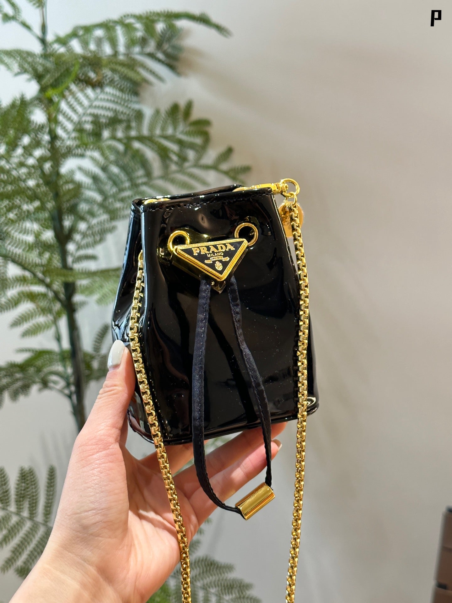 Mini P bucket bag