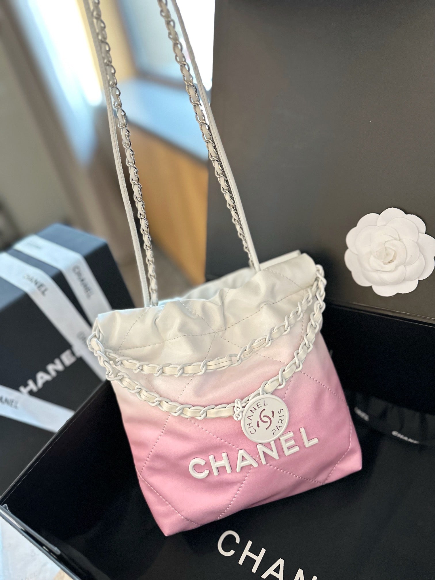 Pink CH Mini Garbage Bag