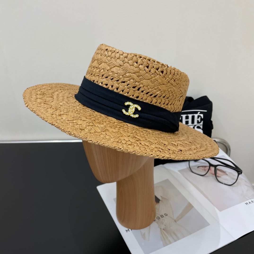 24 New CH Spring and Summer New Vacation Paper Bana Hat Sun Hat