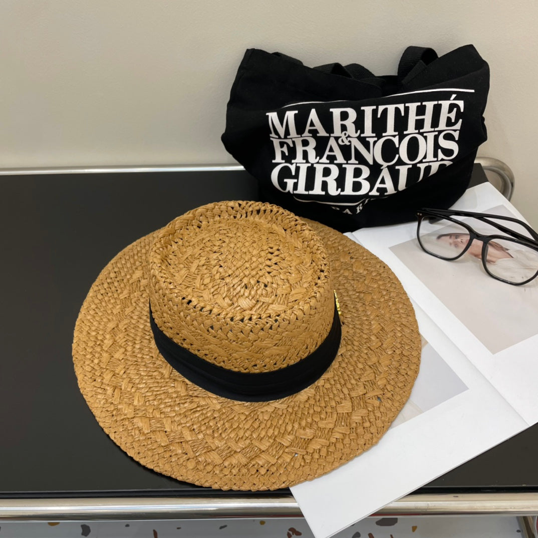 24 New CH Spring and Summer New Vacation Paper Bana Hat Sun Hat