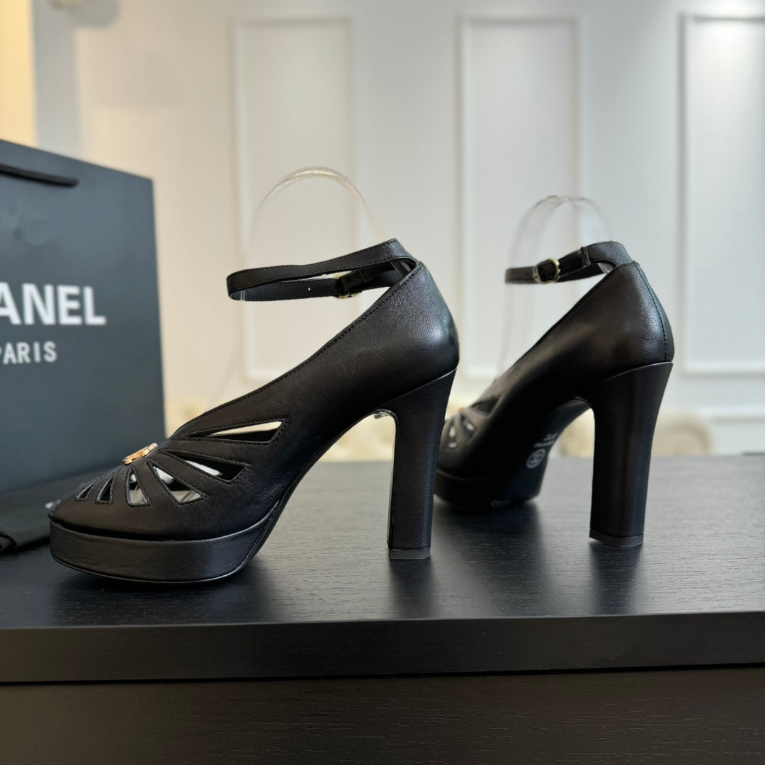 Ch*** new rhinestone super high heel sandals VIP 1:1