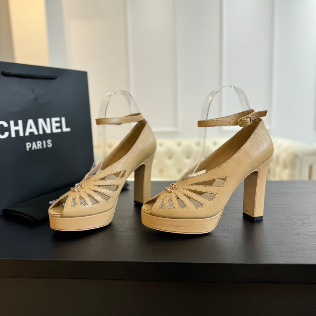 Ch*** new rhinestone super high heel sandals VIP 1:1