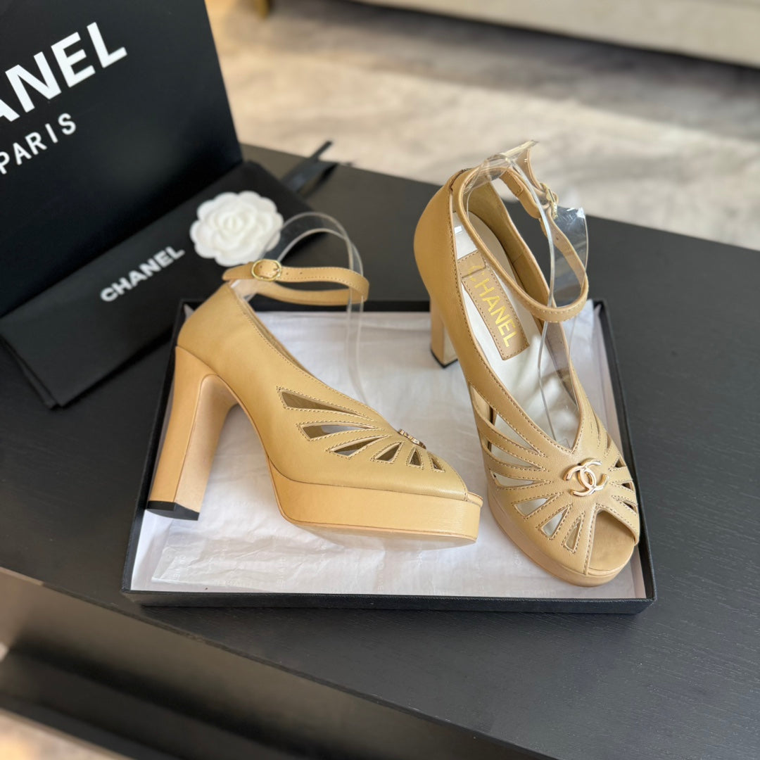 Ch*** new rhinestone super high heel sandals VIP 1:1