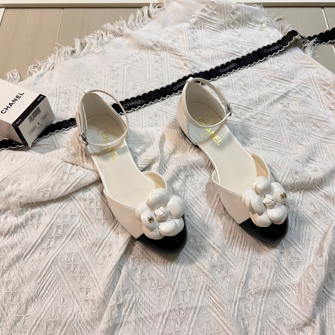CHANEL Chanel 2024 new camellia hollow sandals