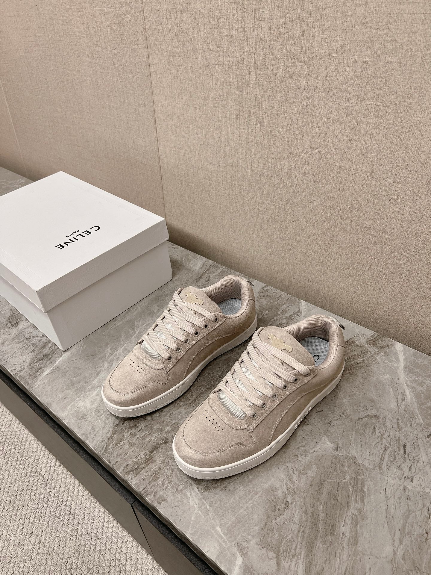Spring/Summer, Celine sneakers. High-shine silk cowhide.VIP1:1