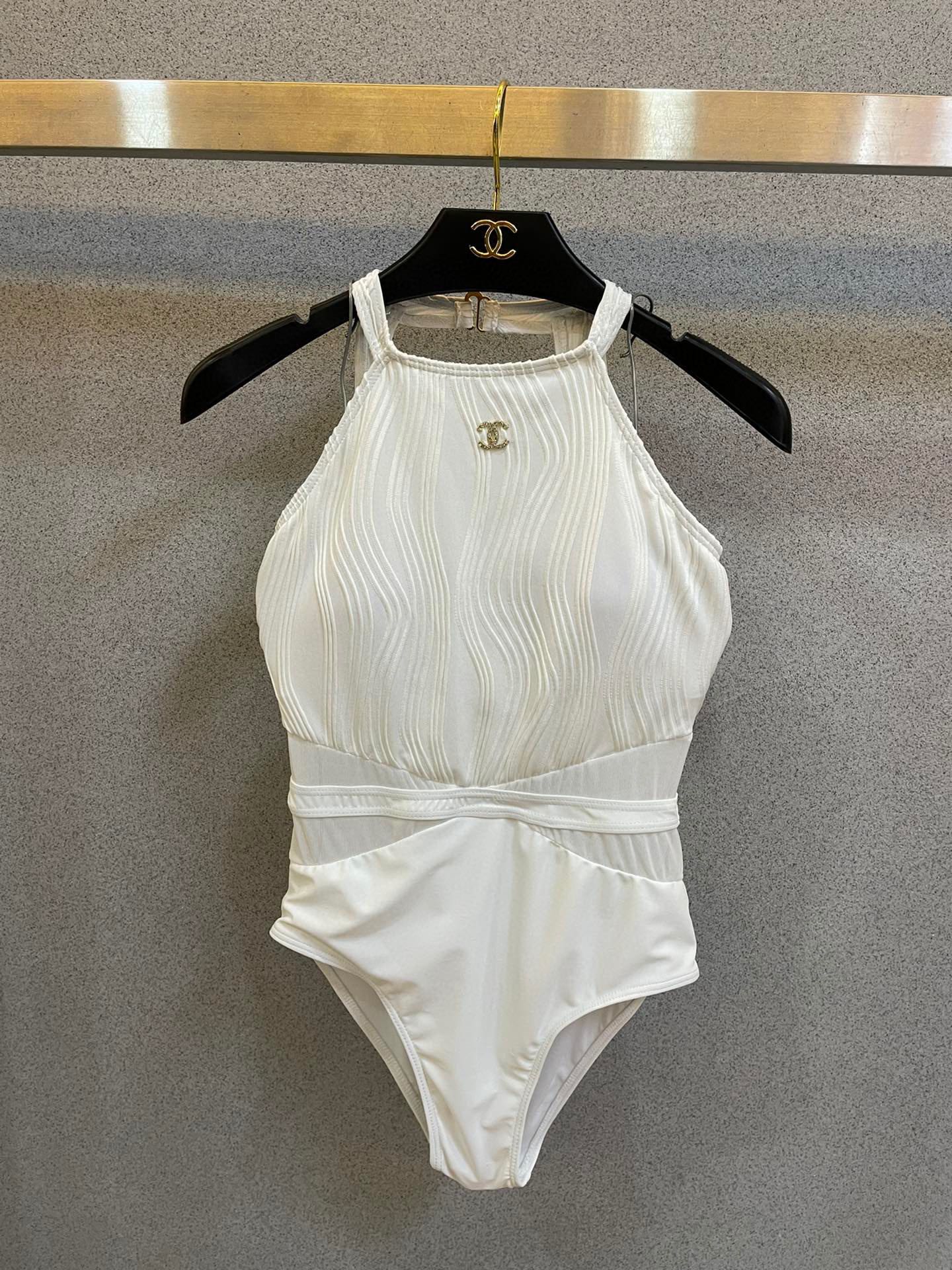 White swimsuit Chanel new ss2024